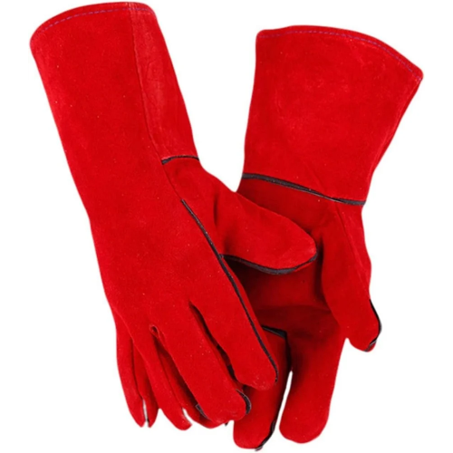 Red welding gloves